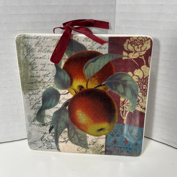 Manual Susanne Nicoll Vintage Orchard Pears Apple Grapes Peaches Plate Set‎ (4) - Picture 8 of 11